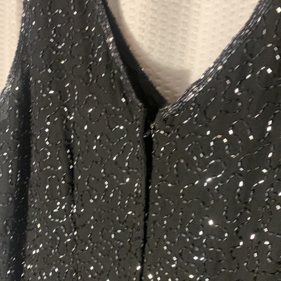Vintage Beaded Black Dress - Picture 5 of 10